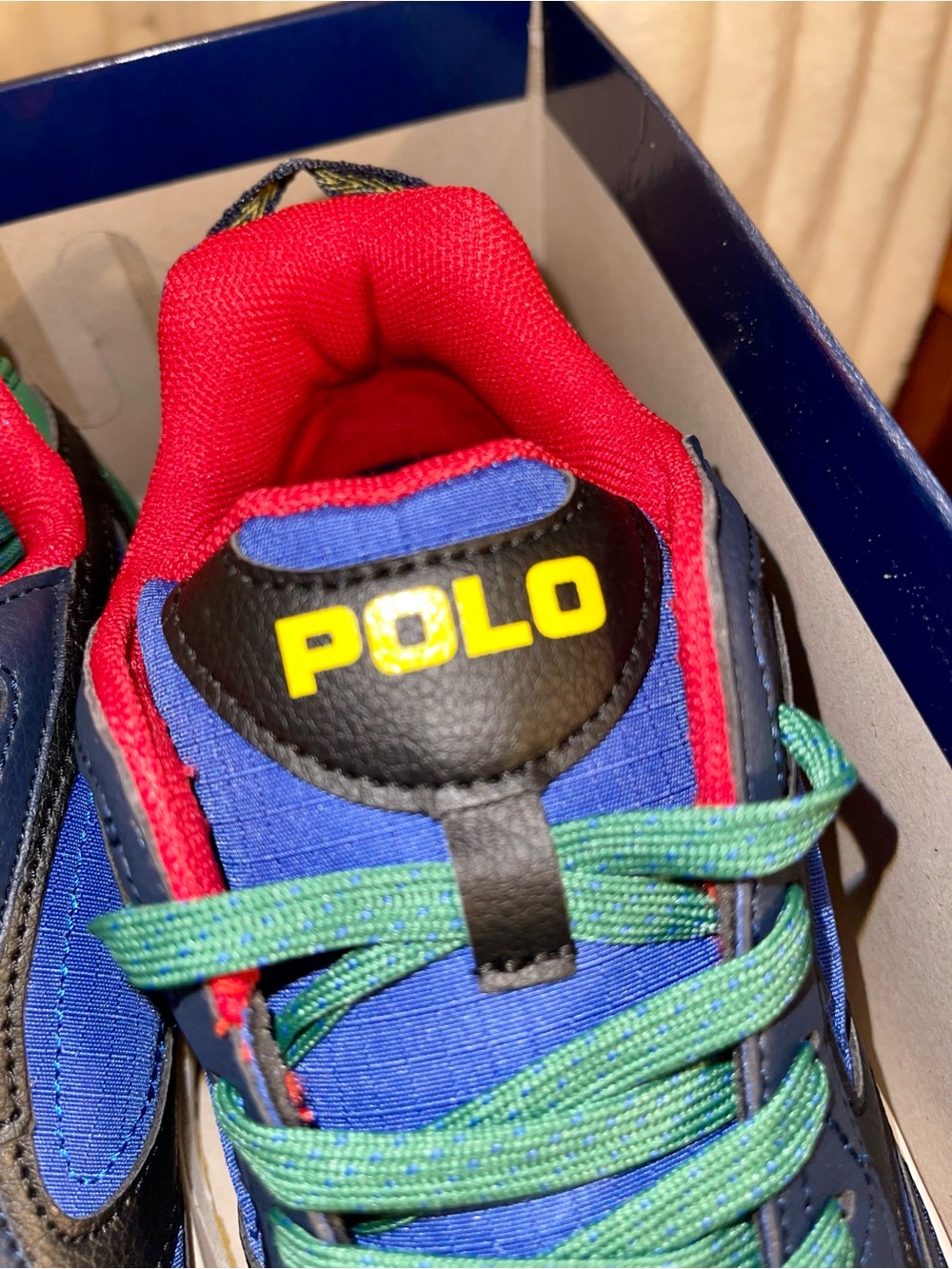 Polo by Ralph Lauren Kids Blue & Red Athletic Sneakers